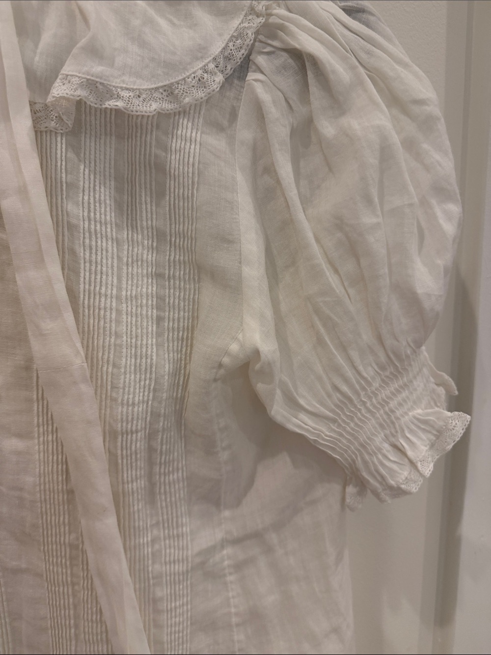Doen Cream Ruffled Tie-Front mini dress - Picture 9 of 12